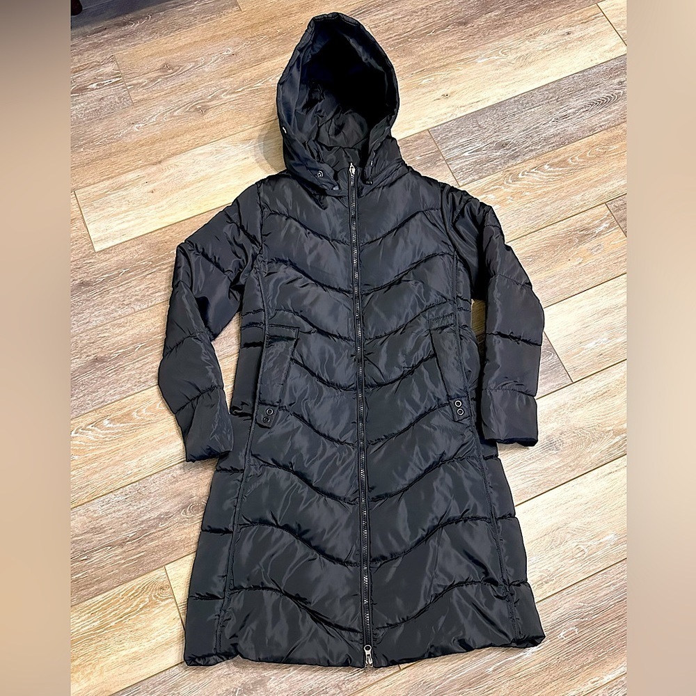 Removable Hoodie Puff Long Jacket Great Condition